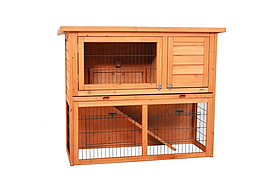 Клітка для домашніх тварин HECHT BUNNY, двоярусна кролятниця, 111,5 x 45 x 92 см