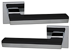 Дверна ручка GENRICH R77.722 CP / MBP хром/чорний, фото 7