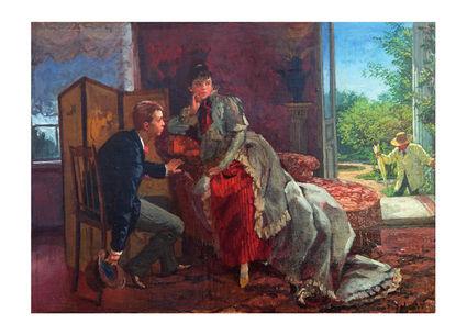 Листівка Українське мистецтво - Побачення, 1880-ті, фото 1