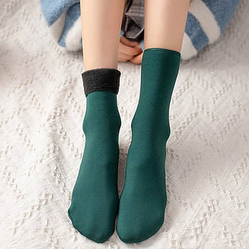 Жіночі термошкарпетки з начосом (35-40р), до -30°C / Утеплені зимові шкарпетки / Флісові термошкарпетки для жінок