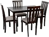 Стіл Комплект Юджин (1+4) темний горіх, фото 2