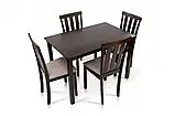 Стіл Комплект Юджин (1+4) темний горіх, фото 3