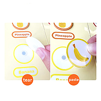 Дитяча розвиваюча книга Busy Book Монтессорі, тактильна книга з липучками Keybaby для дітей, бізібук, Fruits, фото 4
