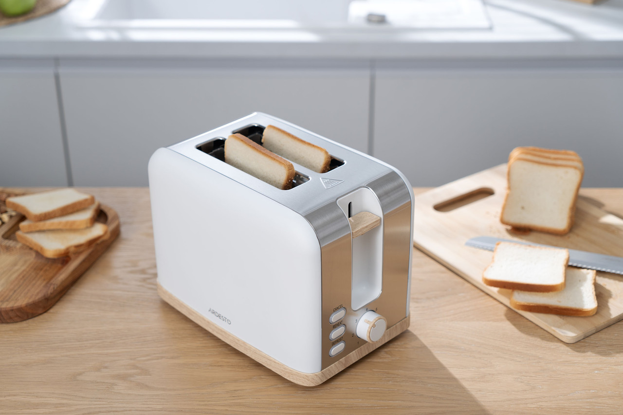 Тостер 800 Вт білий 2 слоти ARDESTO T-F420BWD, фото 1