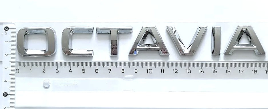 Напис "Octavia" (A7) Хром, фото 1