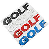 Емблема напис Golf для Volkswagen (2002-2020р) Червона 121x26 мм (на скотчі) 5G9853687 2ZZ, фото 3