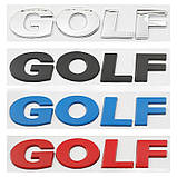 Емблема напис Golf для Volkswagen (2002-2020р) Червона 121x26 мм (на скотчі) 5G9853687 2ZZ, фото 4