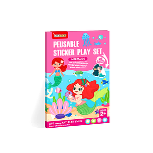 Набір багаторазових наклейок Keybaby із великою сценою для творчості, у кольорі Mermaid, фото 1