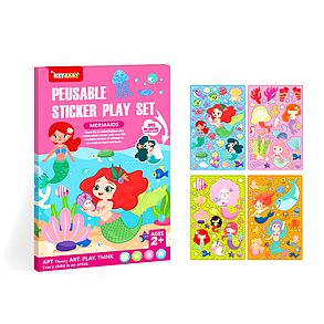 Набір багаторазових наклейок Keybaby із великою сценою для творчості, у кольорі Mermaid, фото 2