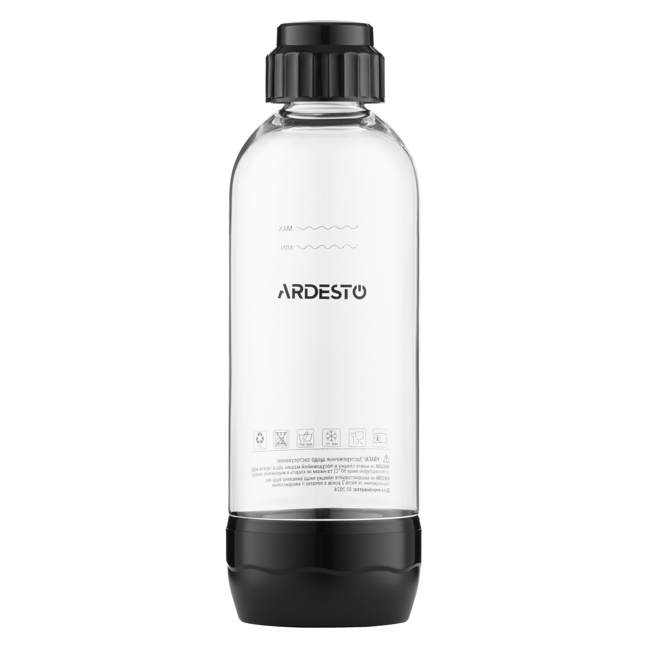 Пляшка для сифону ARDESTO 1л, прозора SMW-B1, фото 1