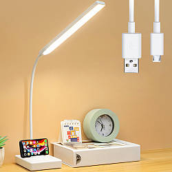 Гнучка настільна лампа від USB, 3000мАч, 29 см, Digad 854 / Акумуляторна лампа / Світильник настільний