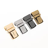 Замок для сумки ZM369-2 (23*38 мм), колір темний нікель, фото 4