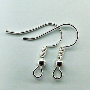 (50шт) Швензи для сережок 20 мм - срібло