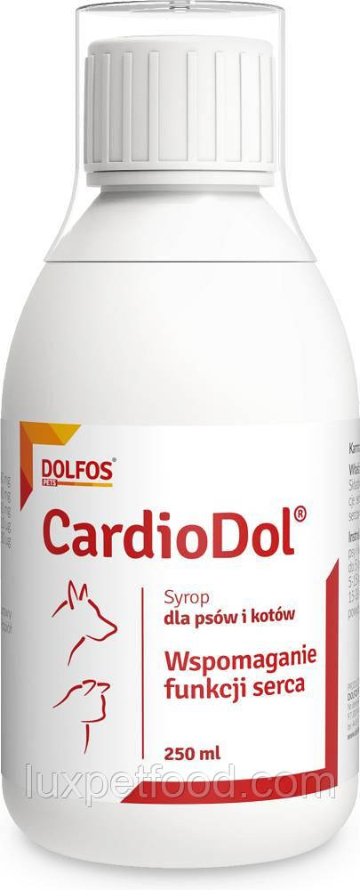 Кардіодол Dolfos CardioDol Долфос Кардіодол добавка для здоров'я серця собак та кішок при серцевій недостатності, 250 мл