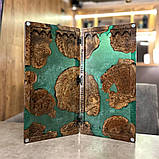 Нарди ручної роботи з натурального дерева та епоксидної смоли 60*60 см, фото 6