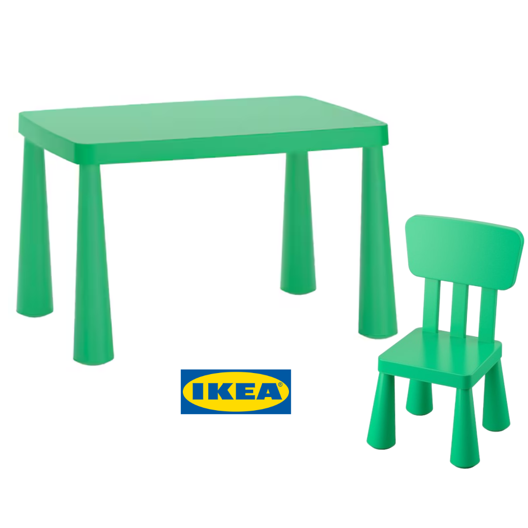 Набір! Дитячий стіл IKEA MAMMUT + стілець IKEA MAMMUT 2 предмети