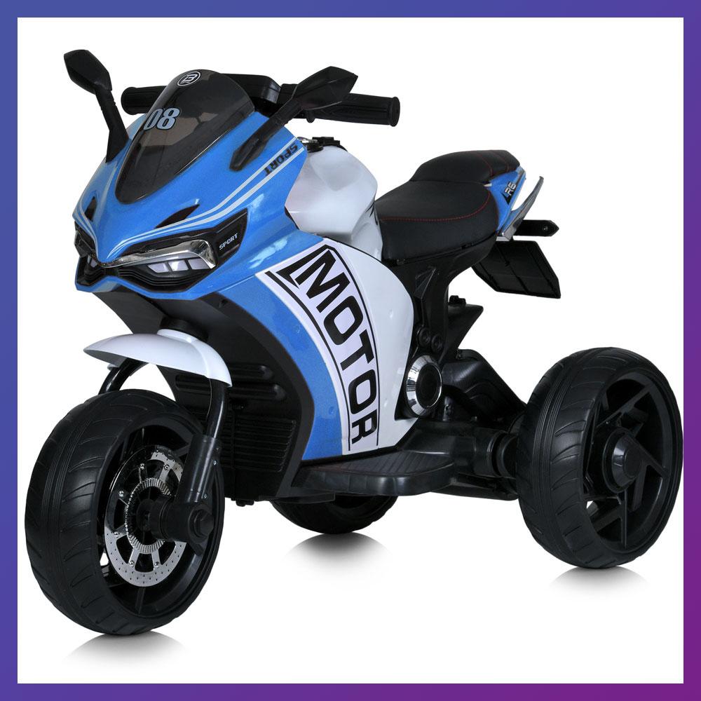 Дитячий електро мотоцикл триколісний на акумуляторі Ducati M 4053 для дітей 2-6 років Синій, фото 1