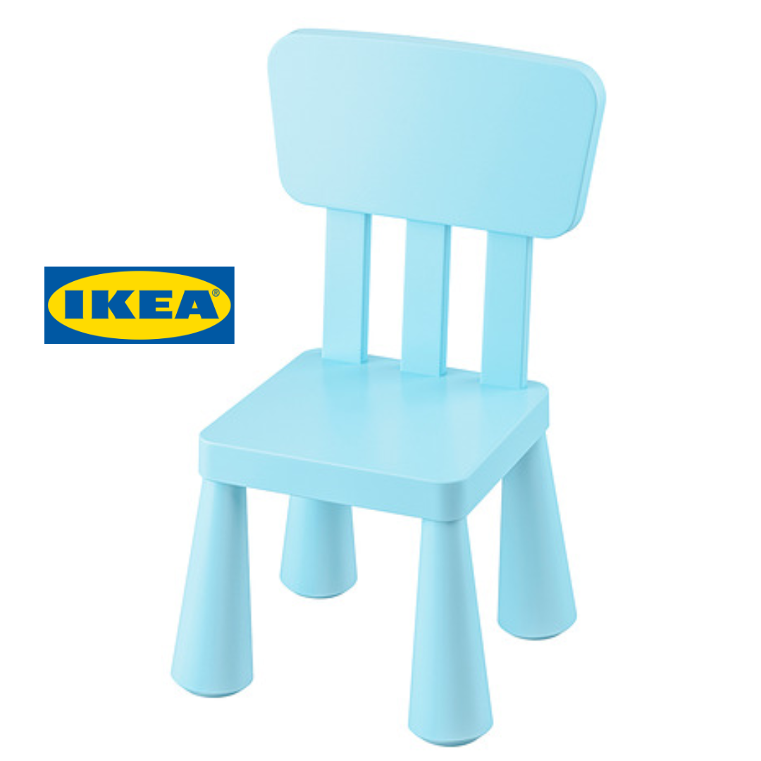 Стілець дитячий IKEA MAMMUT Блакитний 305.819.88