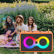 Музична колонка з двома бездротовими мікрофонами SP-240924-2 RGB Bluetooth, фото 4