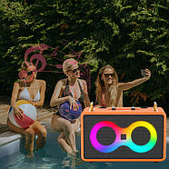 Музична колонка з двома бездротовими мікрофонами SP-240924-2 RGB Bluetooth, фото 3