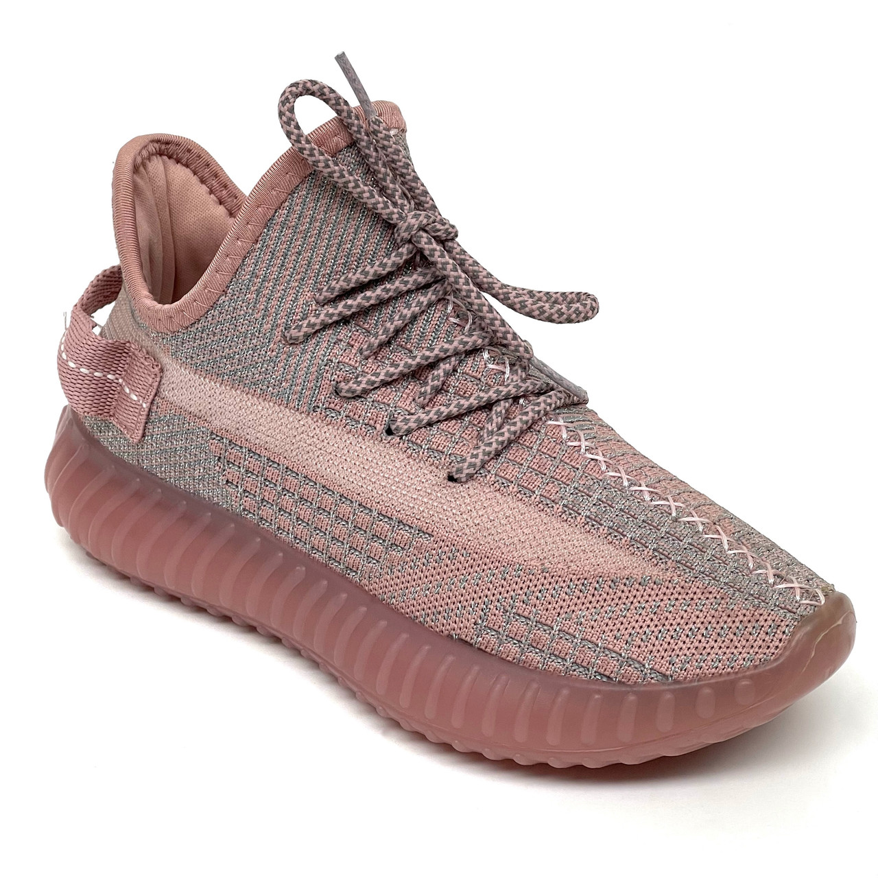 Жіночі текстильні кросівки розового кольору на шнурівці Allshoes 688-4 dark pink розмір 36