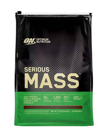 Гейнер Optimum Nutrition Serious Mass 5.44 кг США смак, фото 1
