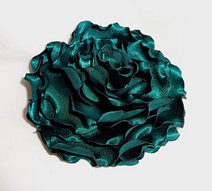 Брошка квітка гвоздика з тканини ручної роботи "Морська хвиля"
