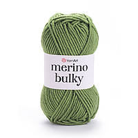 Yarnart MERINO BULKY (Мерино Булки) № 98 зелений (Пряжа напіввовняна, нитки для в'язання)