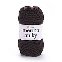 Yarnart MERINO BULKY (Мерино Булки) № 116 шоколадний (Пряжа напіввовняна, нитки для в'язання)