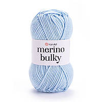 Yarnart MERINO BULKY (Мерино Булки) № 215 блакитний (Пряжа напіввовняна, нитки для в'язання)