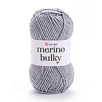 Yarnart MERINO BULKY (Мерино Булки) № 282 сірий (Пряжа напіввовняна, нитки для в'язання)