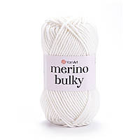 Yarnart MERINO BULKY (Мерино Булки) № 501 білий (Пряжа напіввовняна, нитки для в'язання)