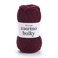 Yarnart MERINO BULKY (Мерино Булки) № 577 бордо (Пряжа напіввовняна, нитки для в'язання)