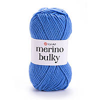 Yarnart MERINO BULKY (Мерино Булки) № 600 темно-блакитний (Пряжа напіввовняна, нитки для в'язання)