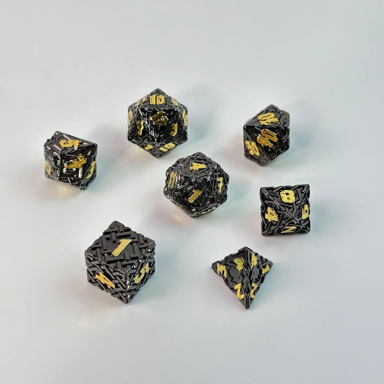 Металеві кубики для рольових ігор Dungeons & Dragons (D&D), 7шт , 803021