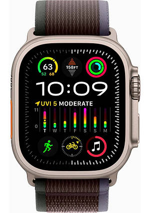 Apple Watch Ultra 2 GPS + Cellular 49mm Titanium Case with Blue/Black Trail Loop - M/L MRF63, MRFR3, фото 1
