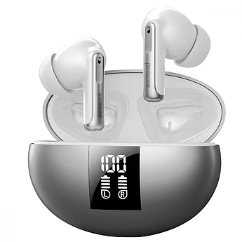 Навушники Proove бездротові Bluetooth 5.3 гарнітура з шумозаглушенням ANC Thunder Buds TWS Silver
