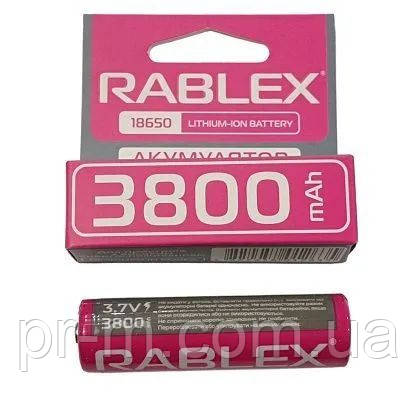 Батарейка акумуляторна RABLEX 18650 3800mAh