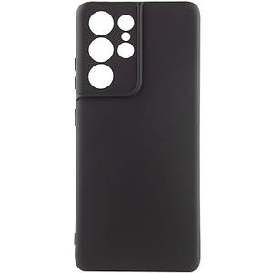 Чохол GETMAN Liquid Silk Full Camera для Samsung Galaxy S21 Ultra | TPU + Мікрофібра Чорний / Black