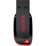 Flash SanDisk USB 2.0 Cruzer Blade 16Gb Black/Red (SDCZ50-016G-B35), фото 3