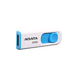 Flash A-DATA USB 2.0 C008 32Gb White/Blue (AC008-32G-RWE), фото 3