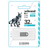 Флеш-накопичувач Wibrand USB 2.0 Lynx 32Gb Silver (WI2.0/LY32M2S), фото 3