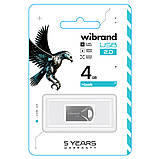 Флеш-накопичувач Wibrand USB 2.0 Hawk 4Gb Silver (WI2.0/HA4M1S), фото 3