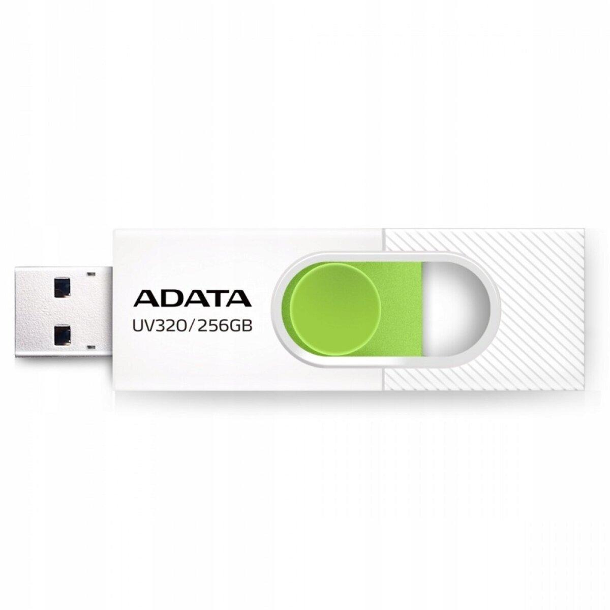 Флеш-накопичувач A-DATA USB 3.0 AUV 320 256Gb White/Green (AUV320-256G-RWHGN)