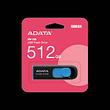 Flash A-DATA USB 3.2 UV 128 512Gb Black/Blue (AUV128-512G-RBE), фото 5
