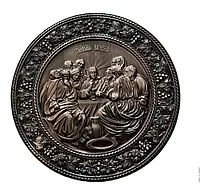 Икона резная "Тайна вечеря" из натурального дерева ясеня ЧПУ