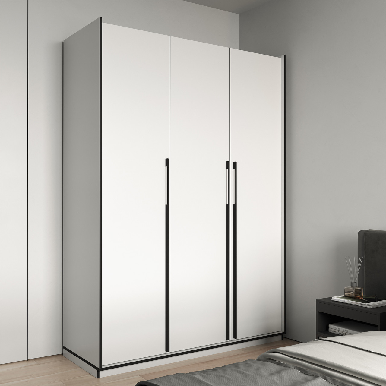 Шафа Sanro RAMO на 3 дверцята зі штангою 1484x2100x570 мм Білий (R0016), фото 1