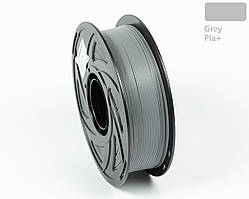 Пластик UA3D PLA+  GREY, 1.75мм, 1кг, 330м, 190-220°C, Сірий філамент для 3Д-друку