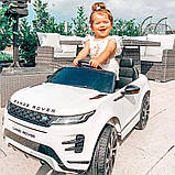 Дитячий електромобіль на акумуляторі Range Rover Evoque з планшетом та пультом радіокерування 3-8 років білий, фото 8