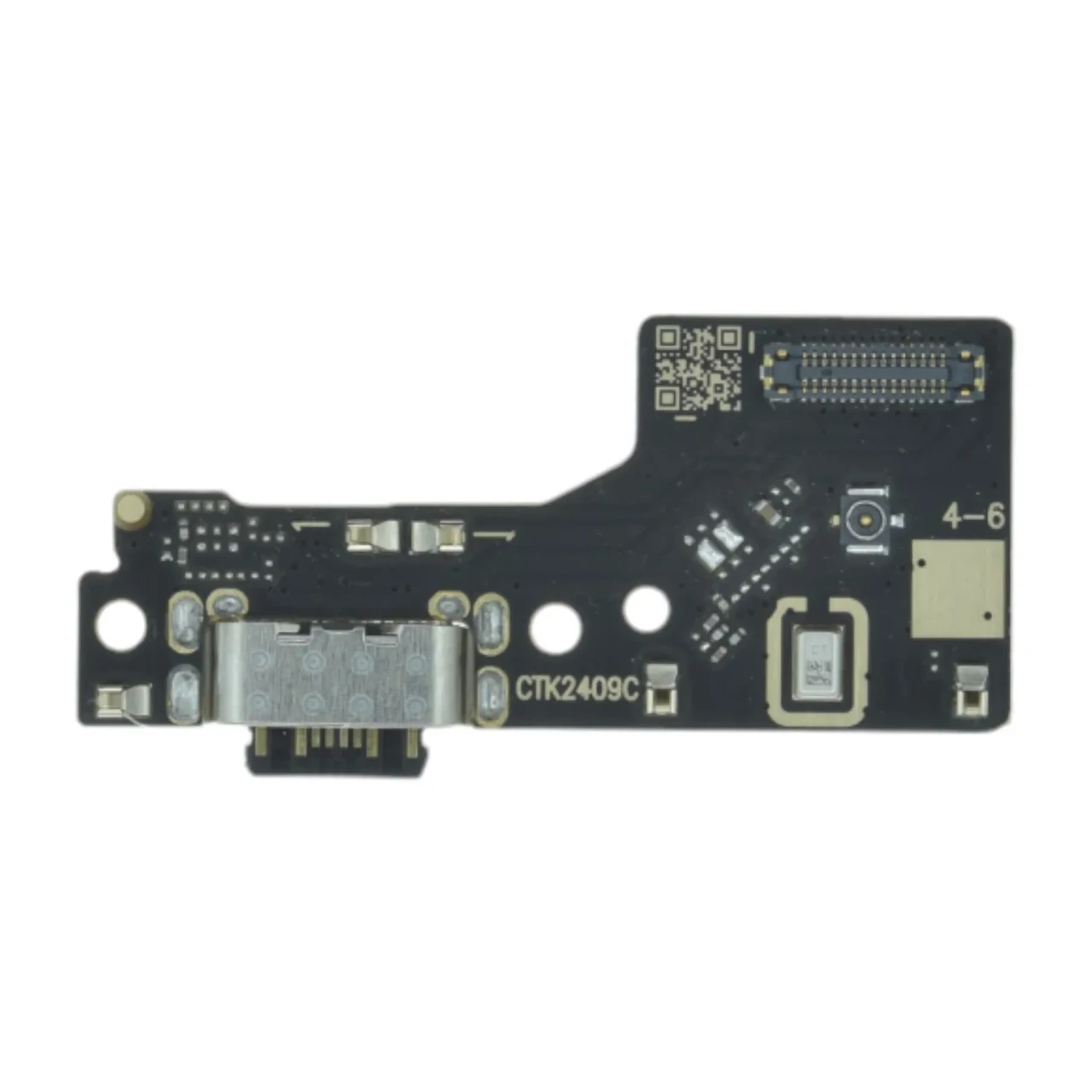 Нижня плата для Xiaomi Redmi 13 з роз'ємом зарядки (Type-C), мікрофоном та компонентами, фото 1